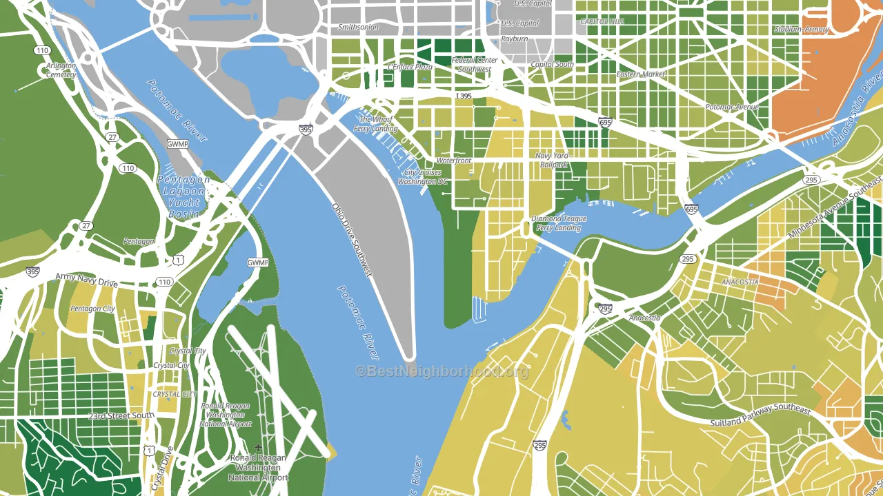 20319, DC block-group voter-turnout map