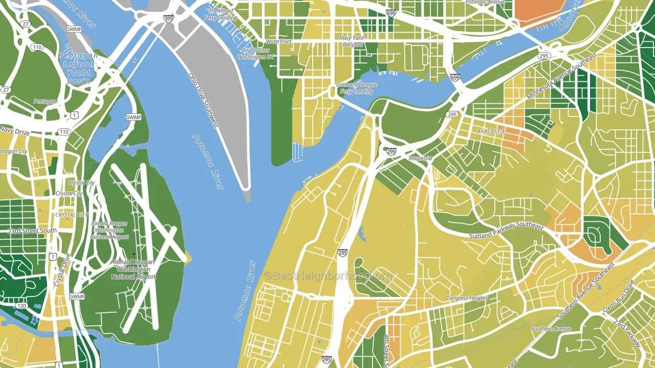 20373, DC block-group voter-turnout map
