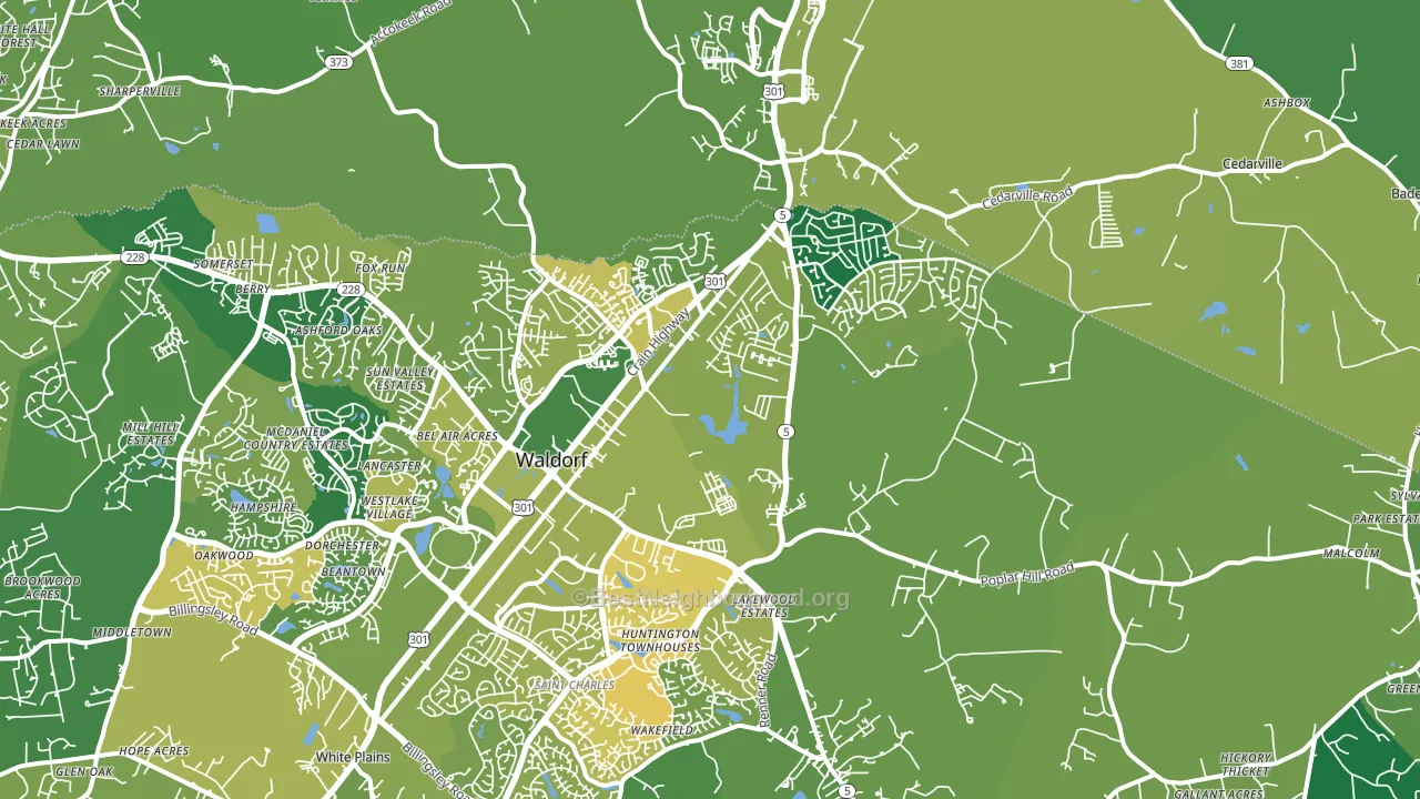 20601, MD block-group voter-turnout map