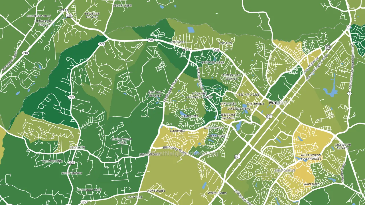 20603, MD block-group voter-turnout map
