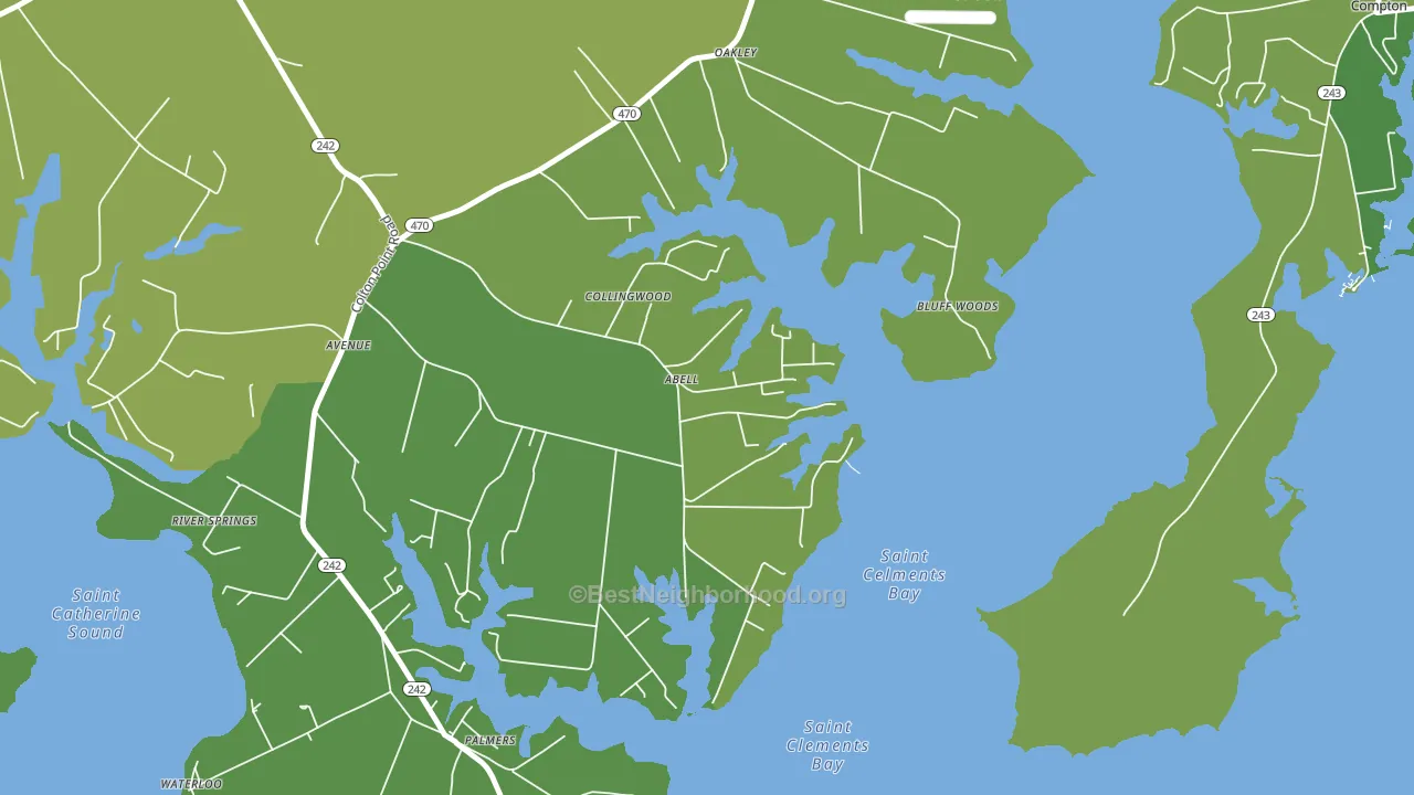 20606, MD block-group voter-turnout map