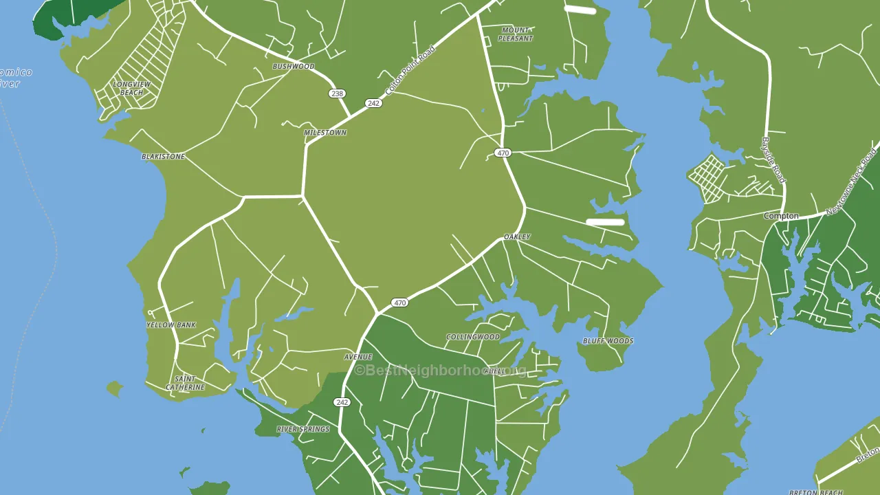 20609, MD block-group voter-turnout map