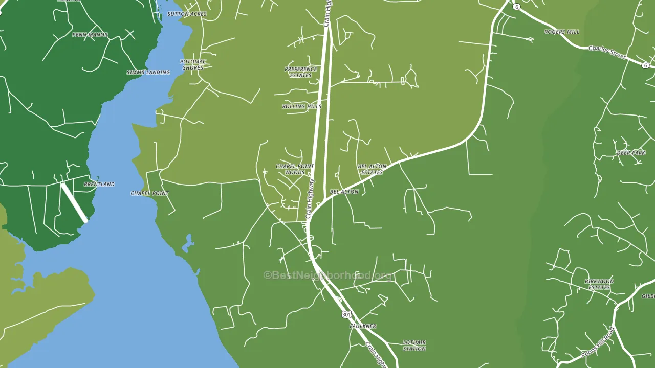 20611, MD block-group voter-turnout map