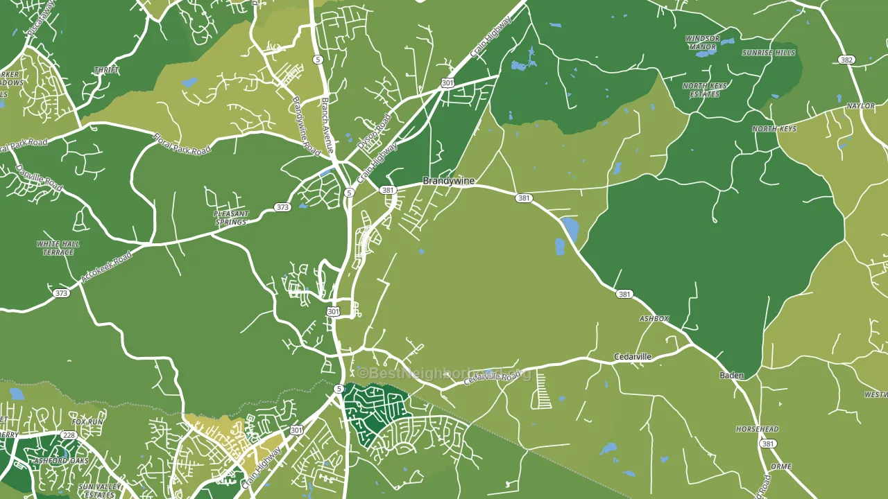 20613, MD block-group voter-turnout map