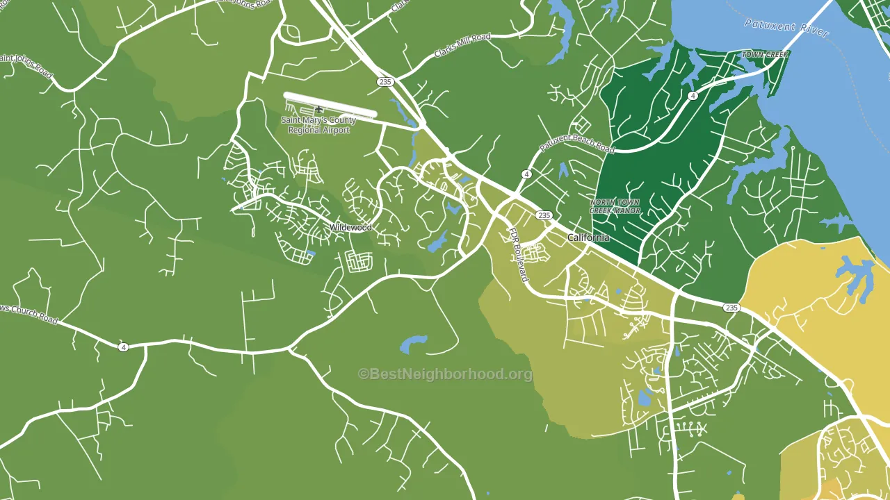 20619, MD block-group voter-turnout map