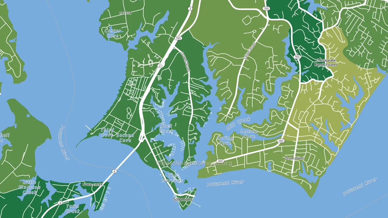 20629, MD block-group voter-turnout map