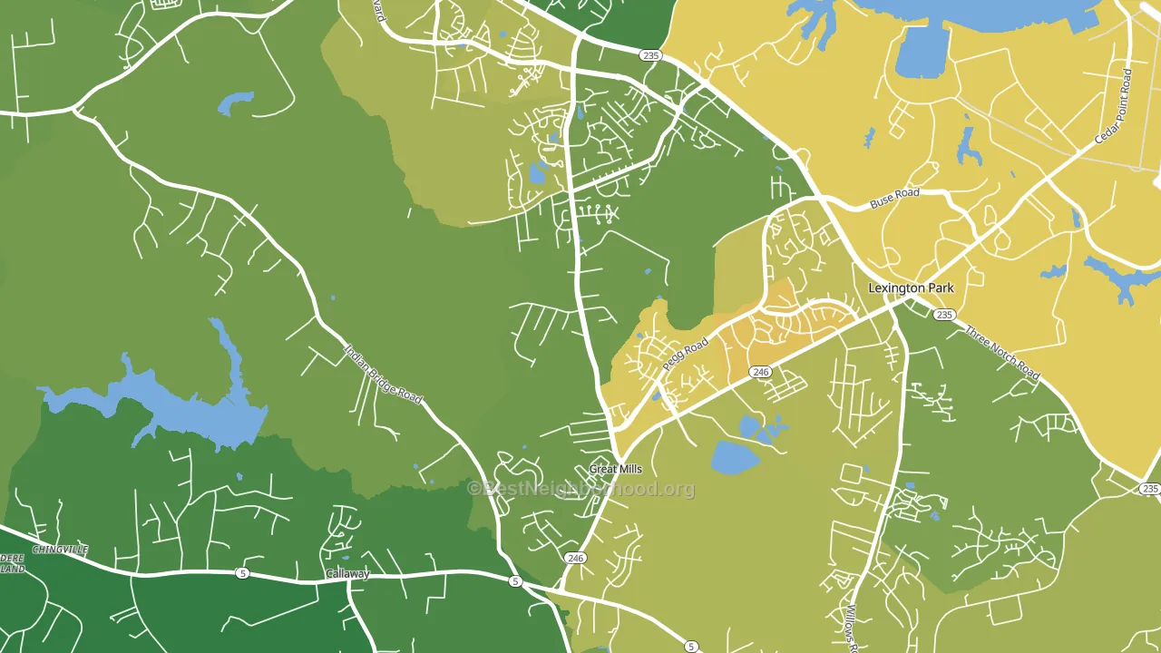 20634, MD block-group voter-turnout map