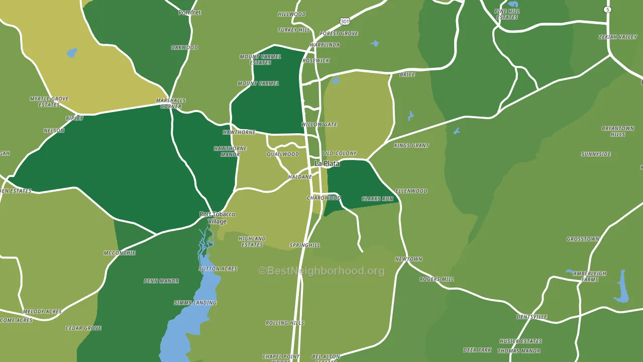 20646, MD block-group voter-turnout map