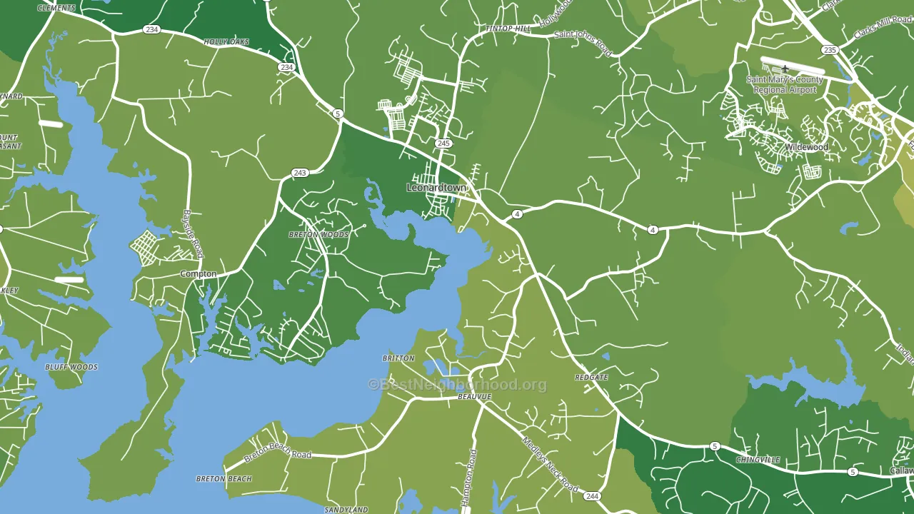 20650, MD block-group voter-turnout map