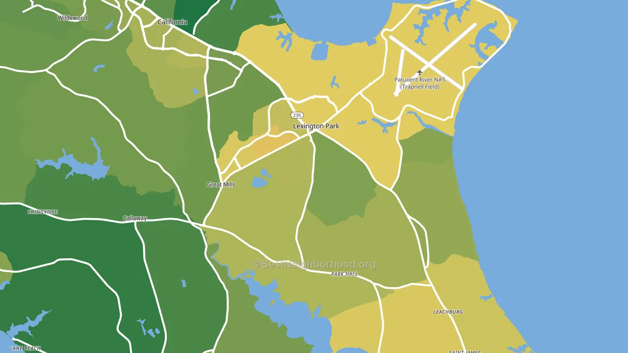 20653, MD block-group voter-turnout map