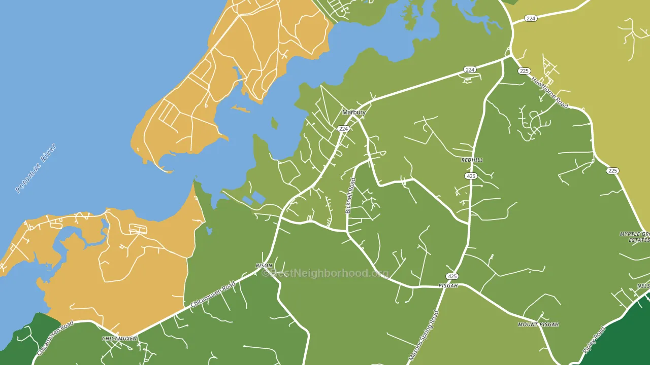 20658, MD block-group voter-turnout map