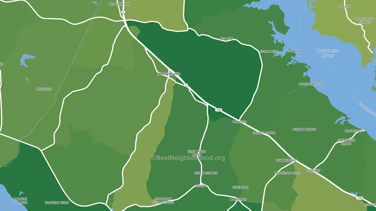 20659, MD block-group voter-turnout map