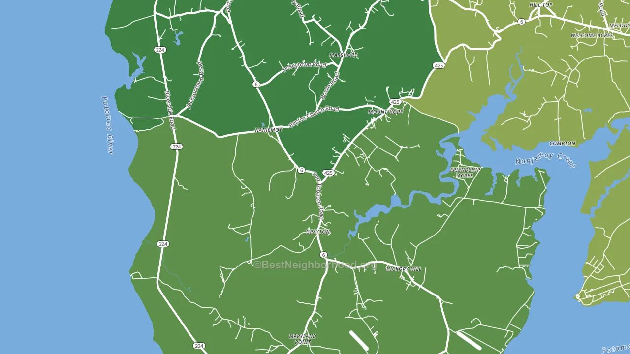 20662, MD block-group voter-turnout map