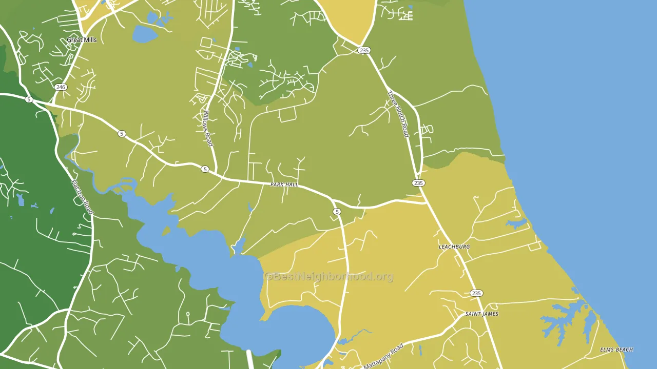20667, MD block-group voter-turnout map