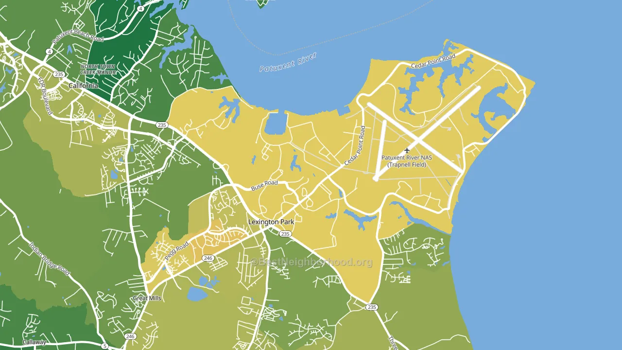 20670, MD block-group voter-turnout map