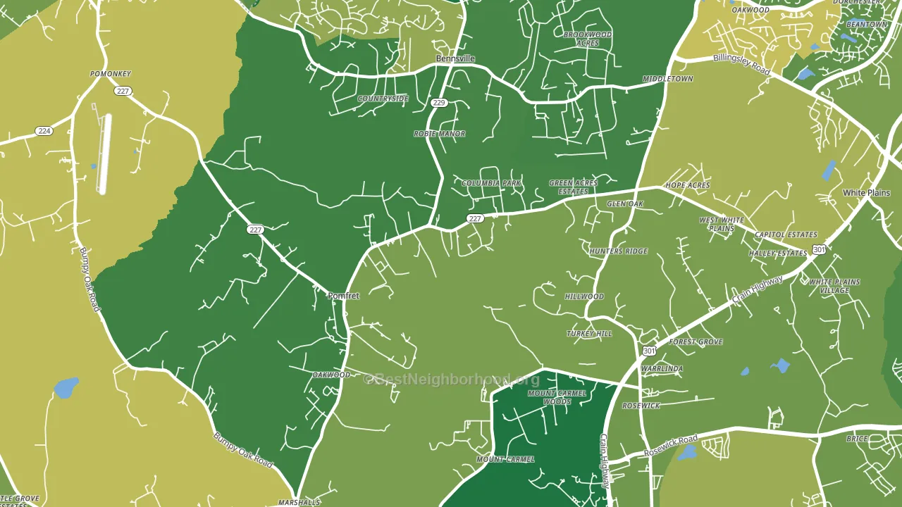 20675, MD block-group voter-turnout map