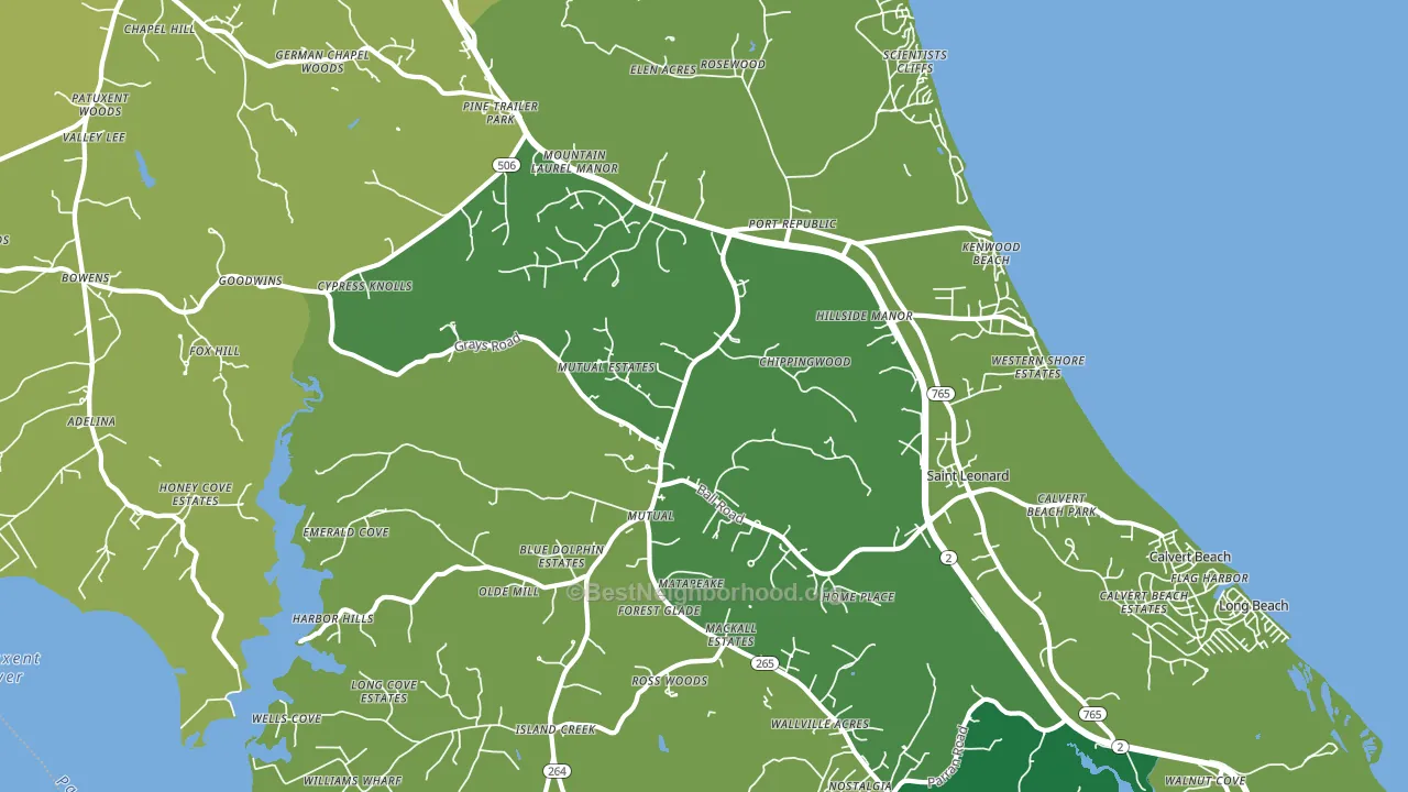 20676, MD block-group voter-turnout map