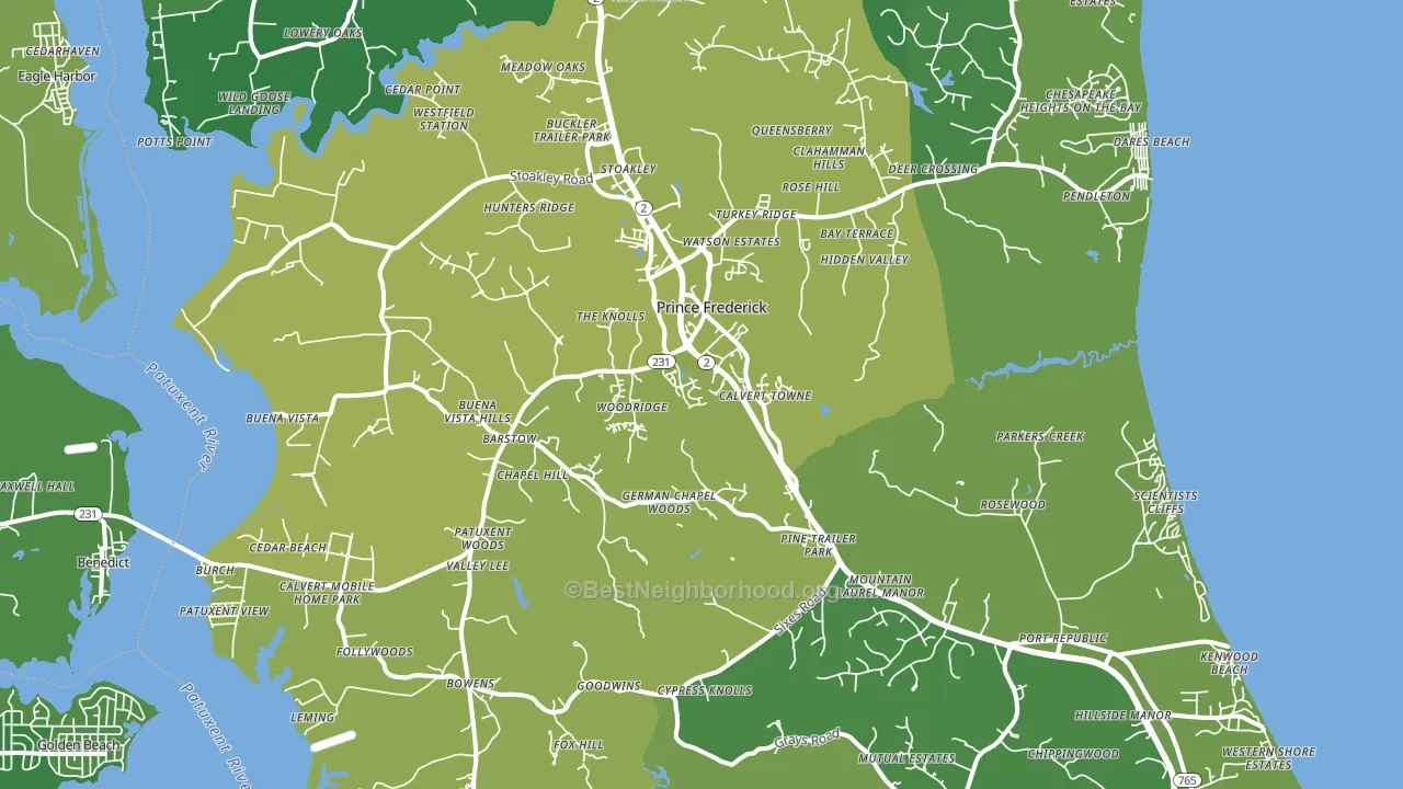 20678, MD block-group voter-turnout map