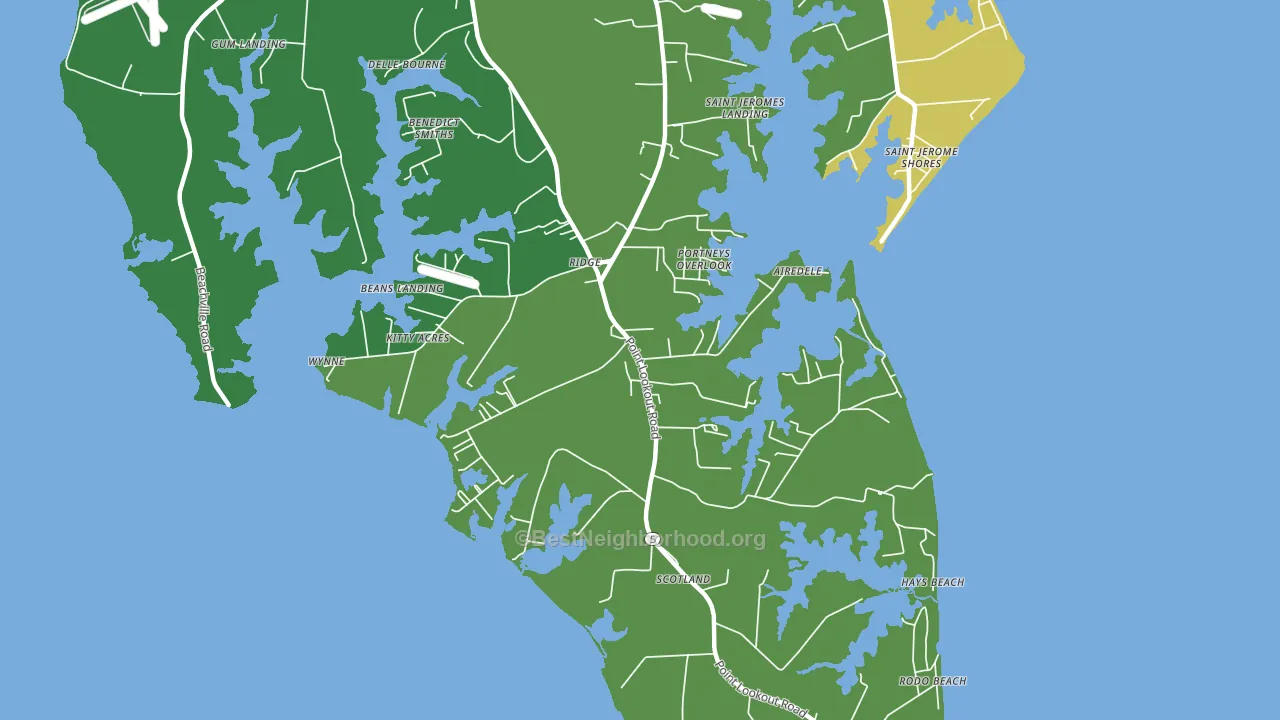 20680, MD block-group voter-turnout map
