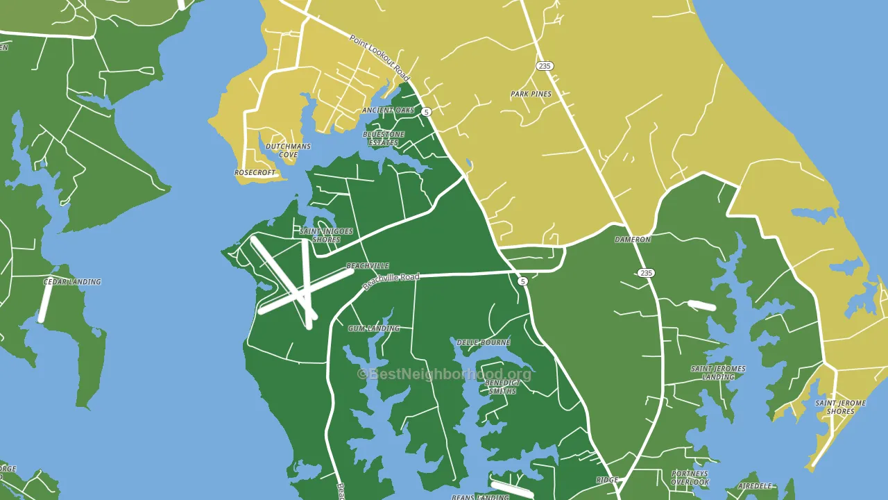 20684, MD block-group voter-turnout map