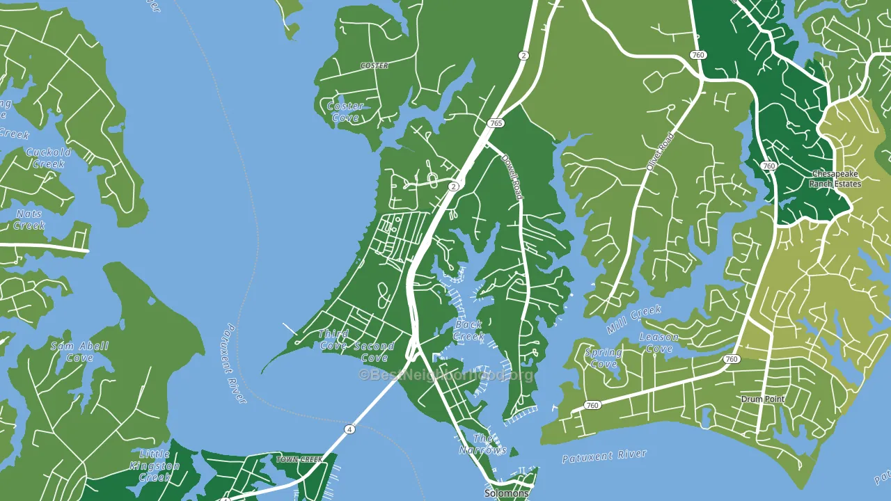 20688, MD block-group voter-turnout map