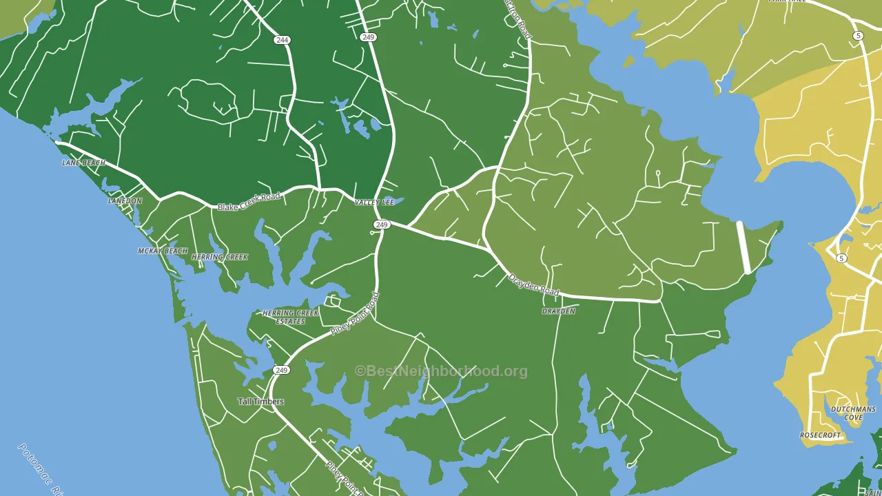 20692, MD block-group voter-turnout map