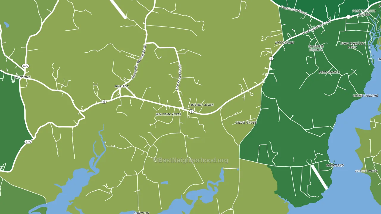 20693, MD block-group voter-turnout map