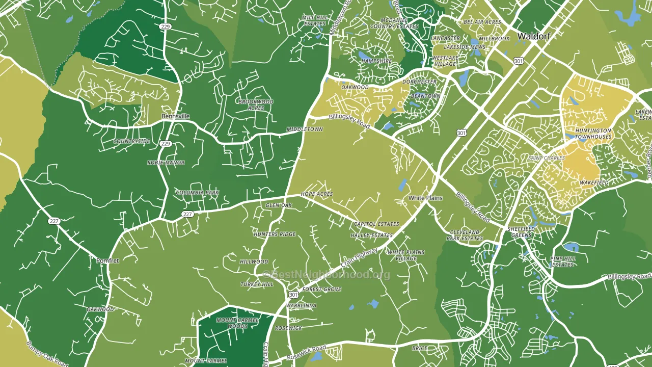 20695, MD block-group voter-turnout map