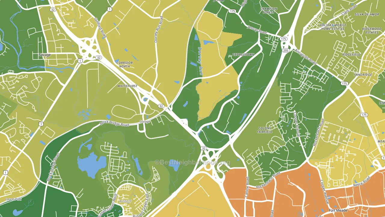 20701, MD block-group voter-turnout map
