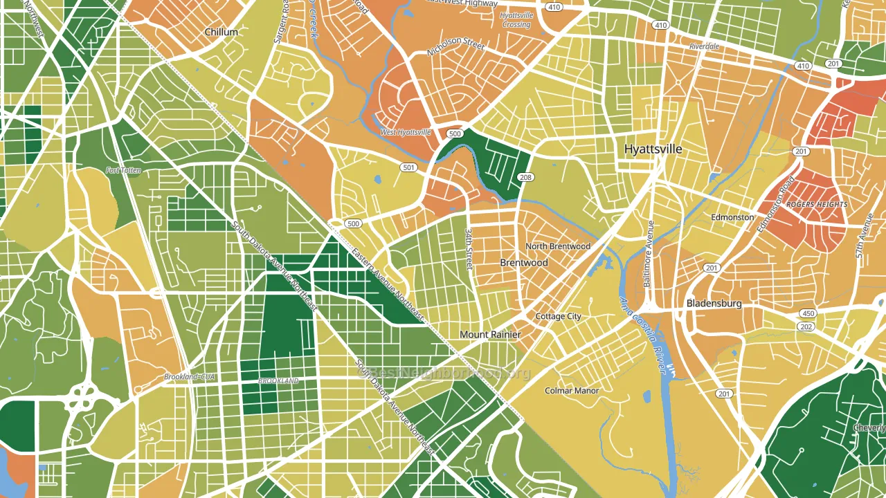 20712, MD block-group voter-turnout map
