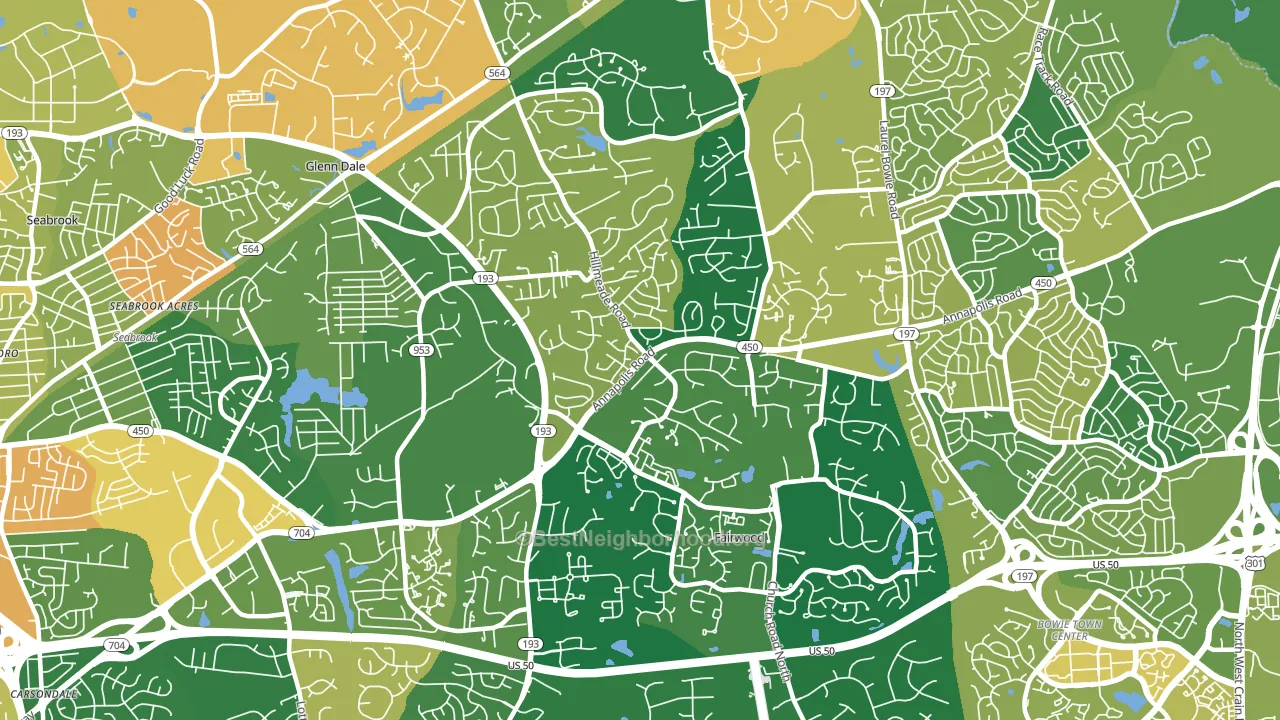 20720, MD block-group voter-turnout map