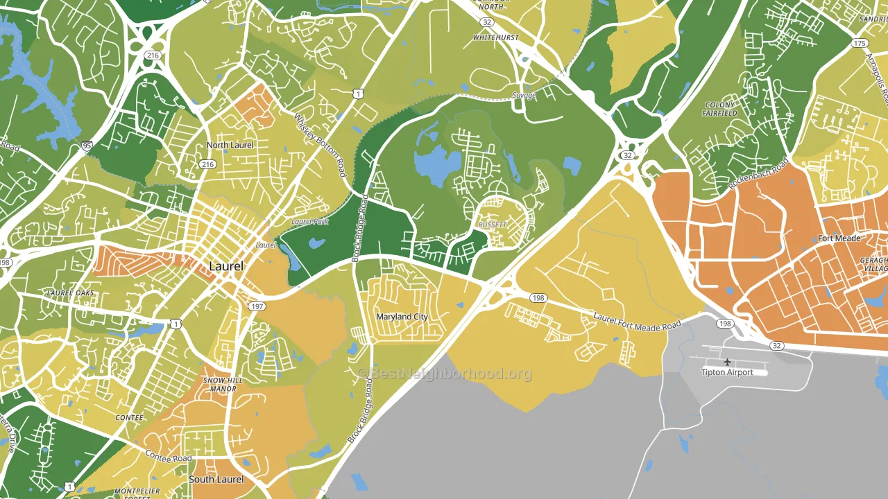 20724, MD block-group voter-turnout map