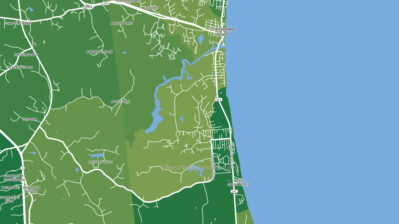 20732, MD block-group voter-turnout map