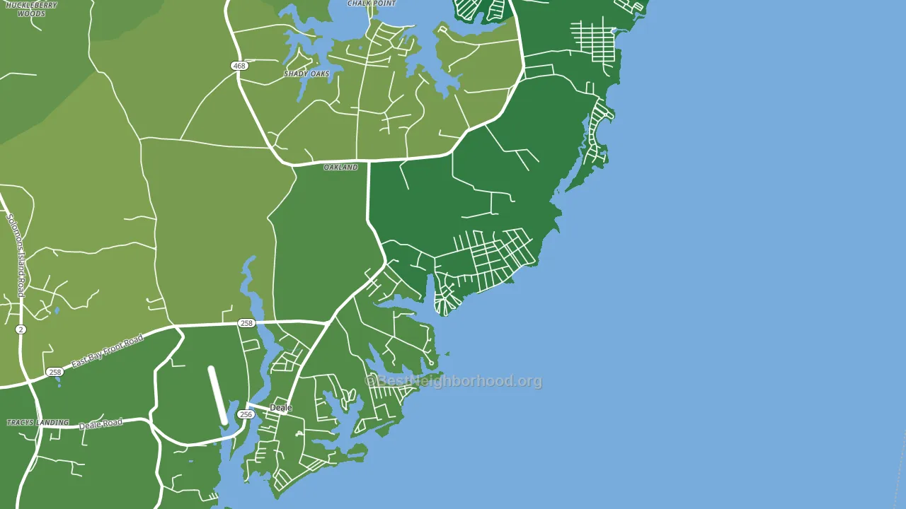 20733, MD block-group voter-turnout map