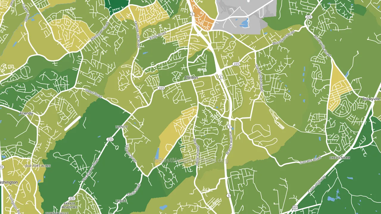 20735, MD block-group voter-turnout map