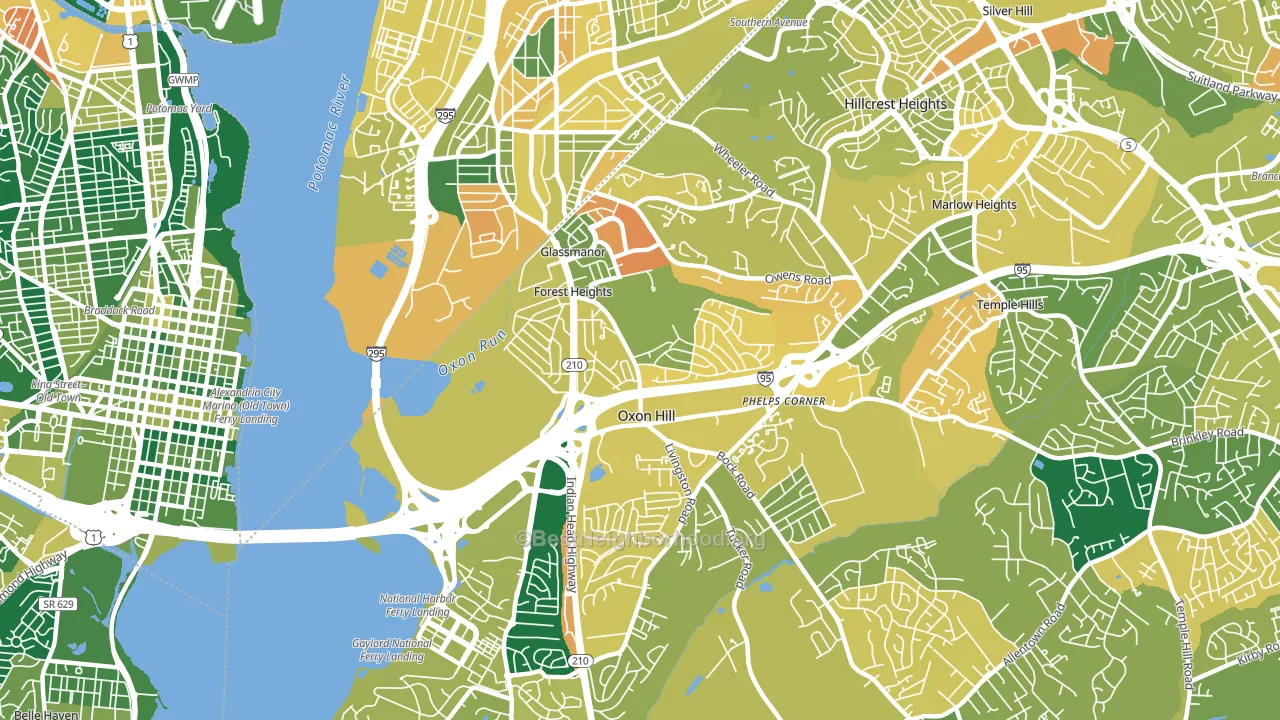 20745, MD block-group voter-turnout map