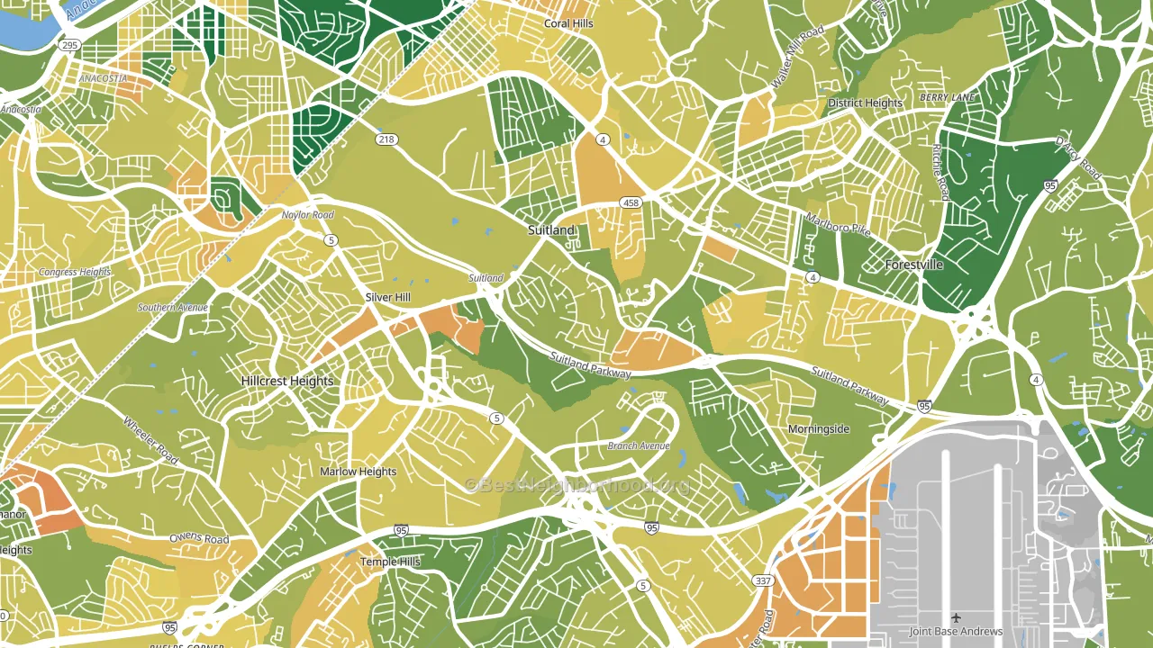 20746, MD block-group voter-turnout map