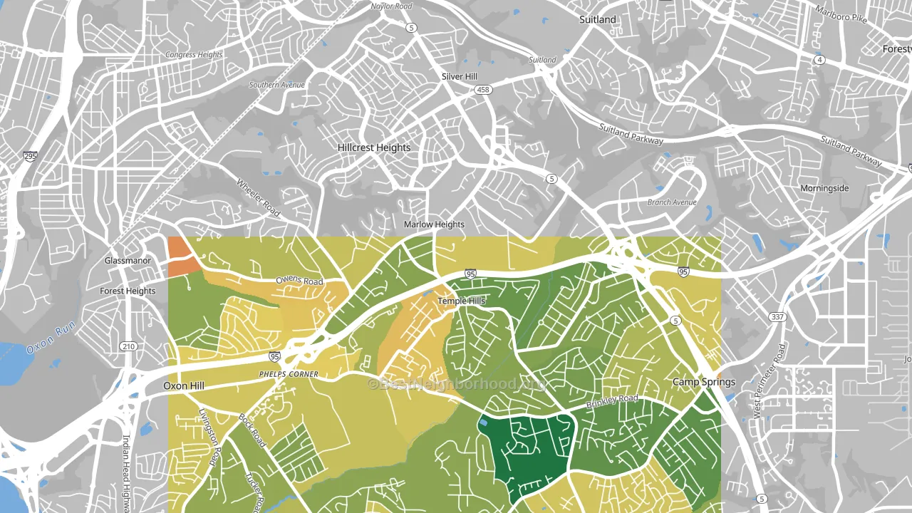 20748, MD block-group voter-turnout map