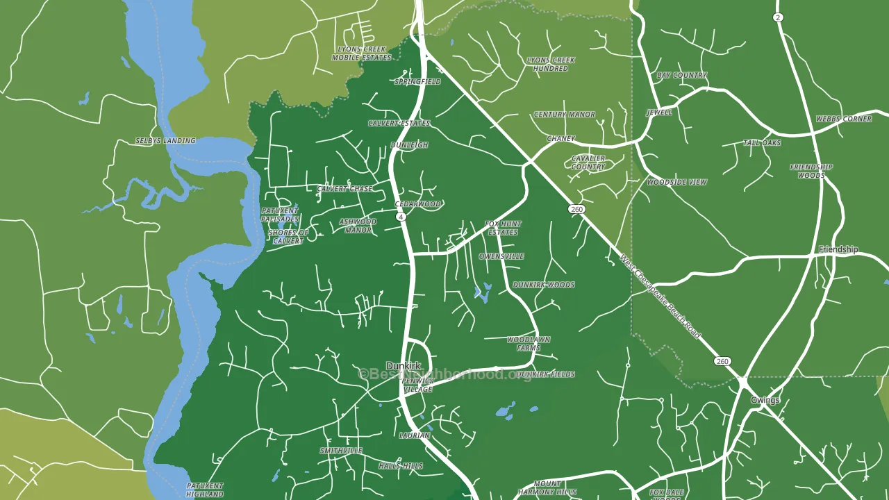 20754, MD block-group voter-turnout map