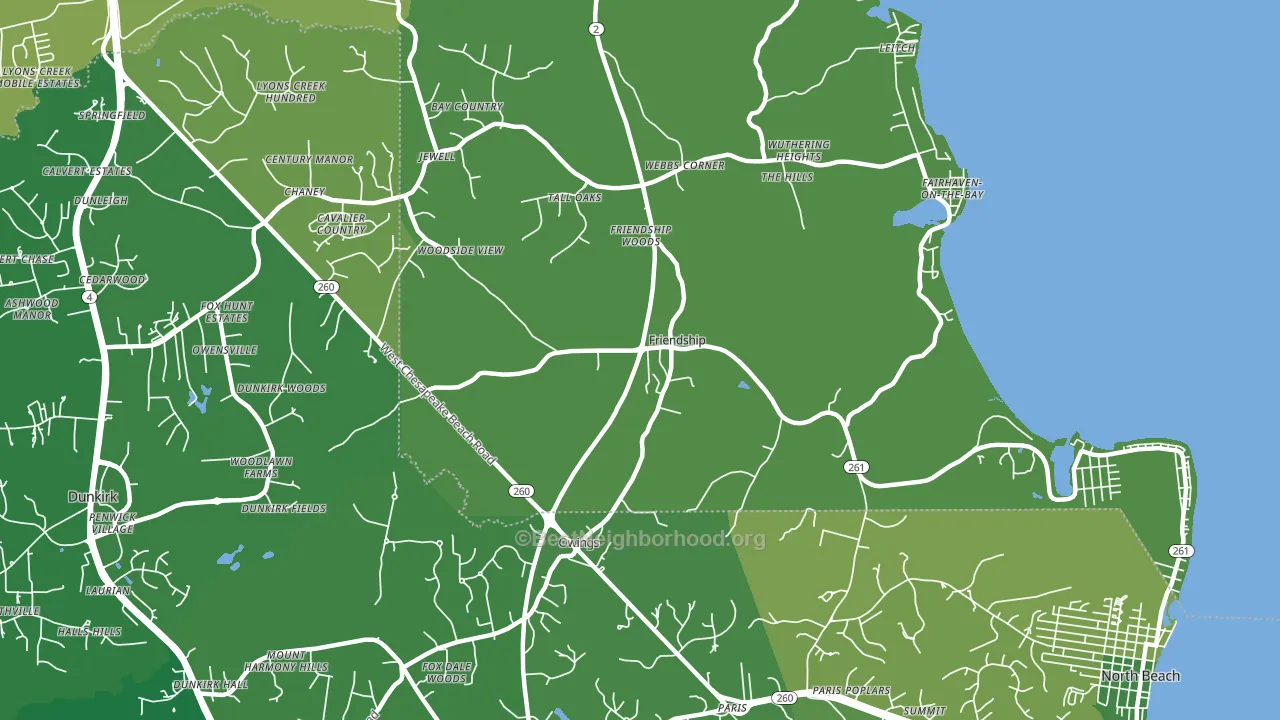 20758, MD block-group voter-turnout map