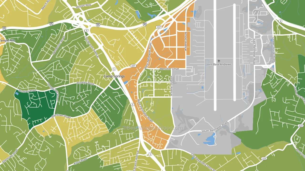 20762, MD block-group voter-turnout map