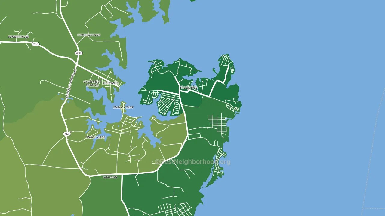 20764, MD block-group voter-turnout map