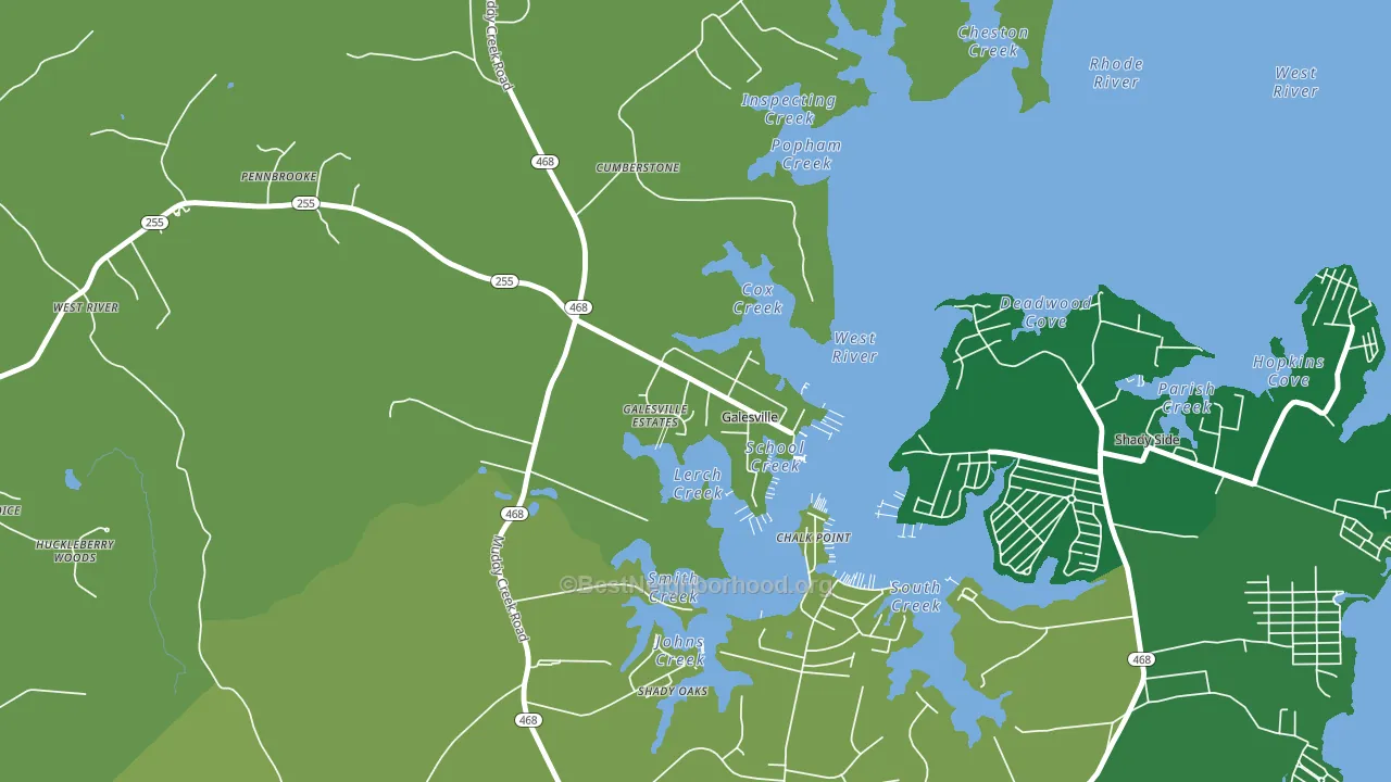 20765, MD block-group voter-turnout map