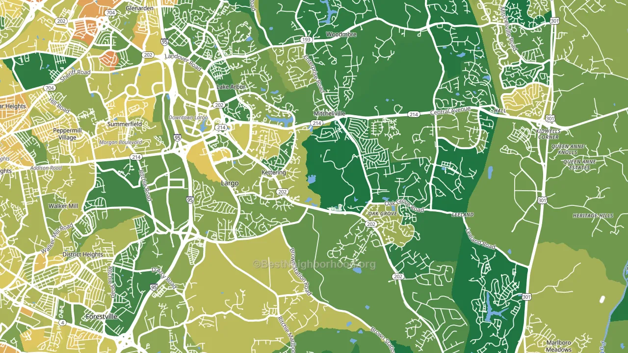 20774, MD block-group voter-turnout map