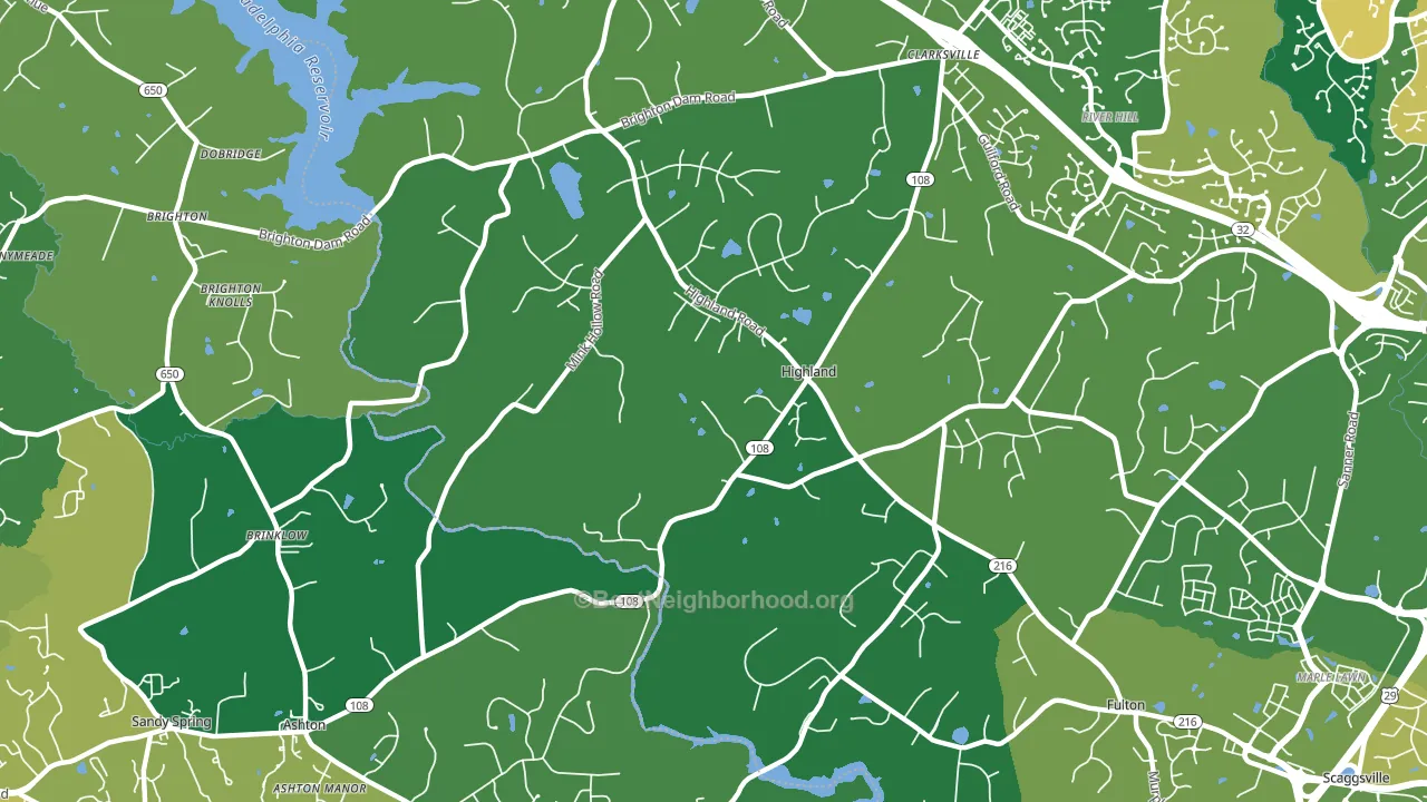 20777, MD block-group voter-turnout map