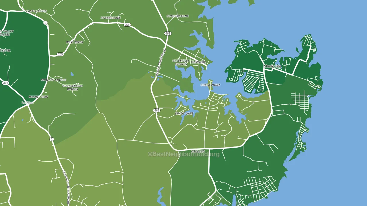 20778, MD block-group voter-turnout map