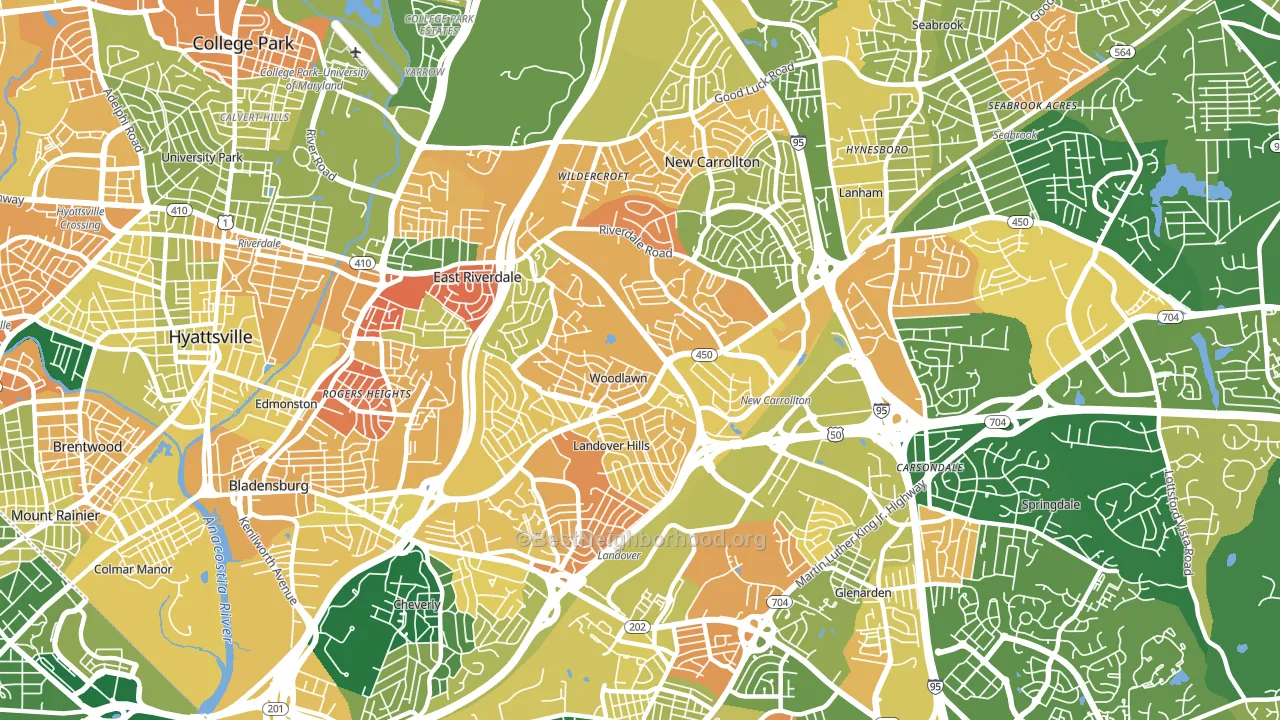 20784, MD block-group voter-turnout map