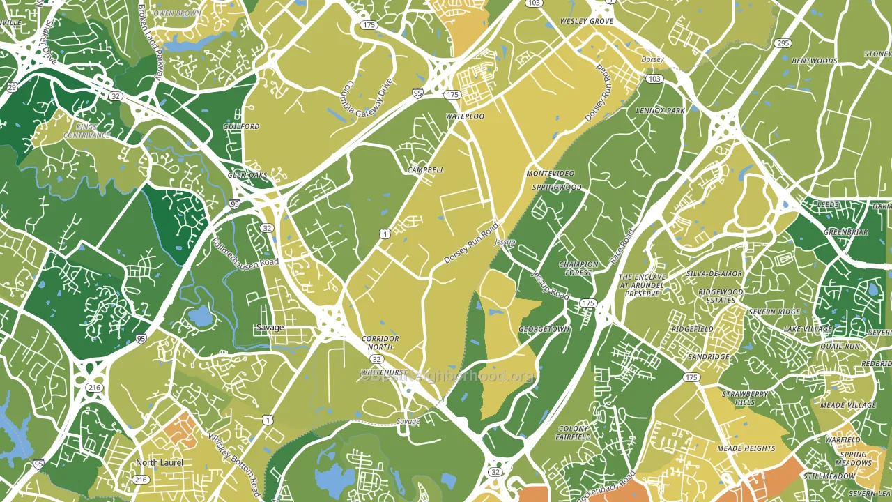 20794, MD block-group voter-turnout map