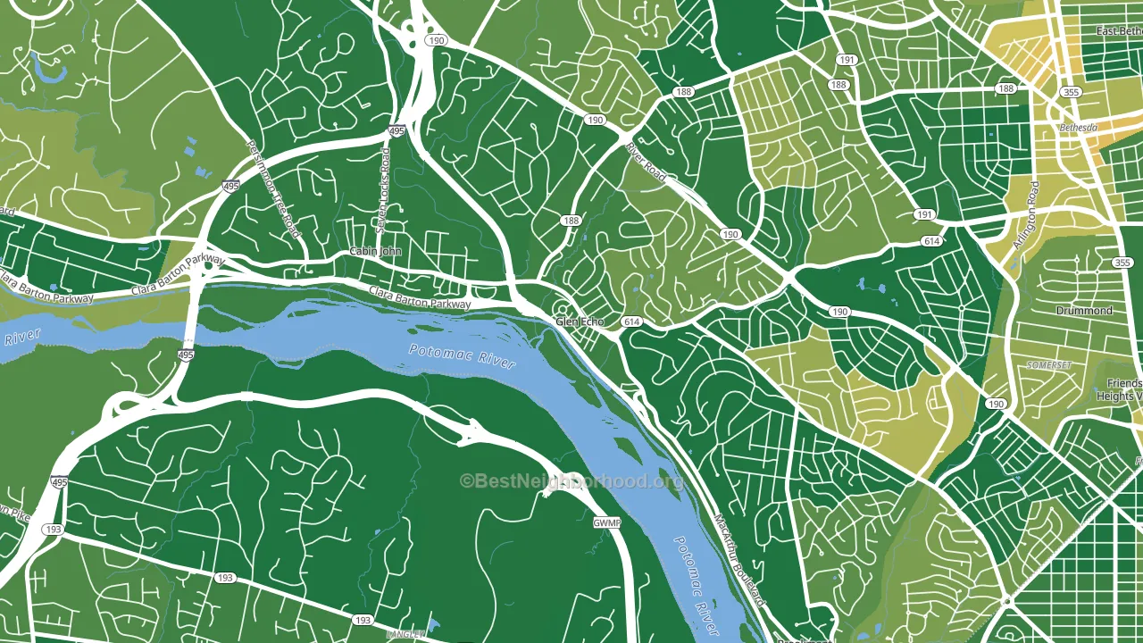 20812, MD block-group voter-turnout map