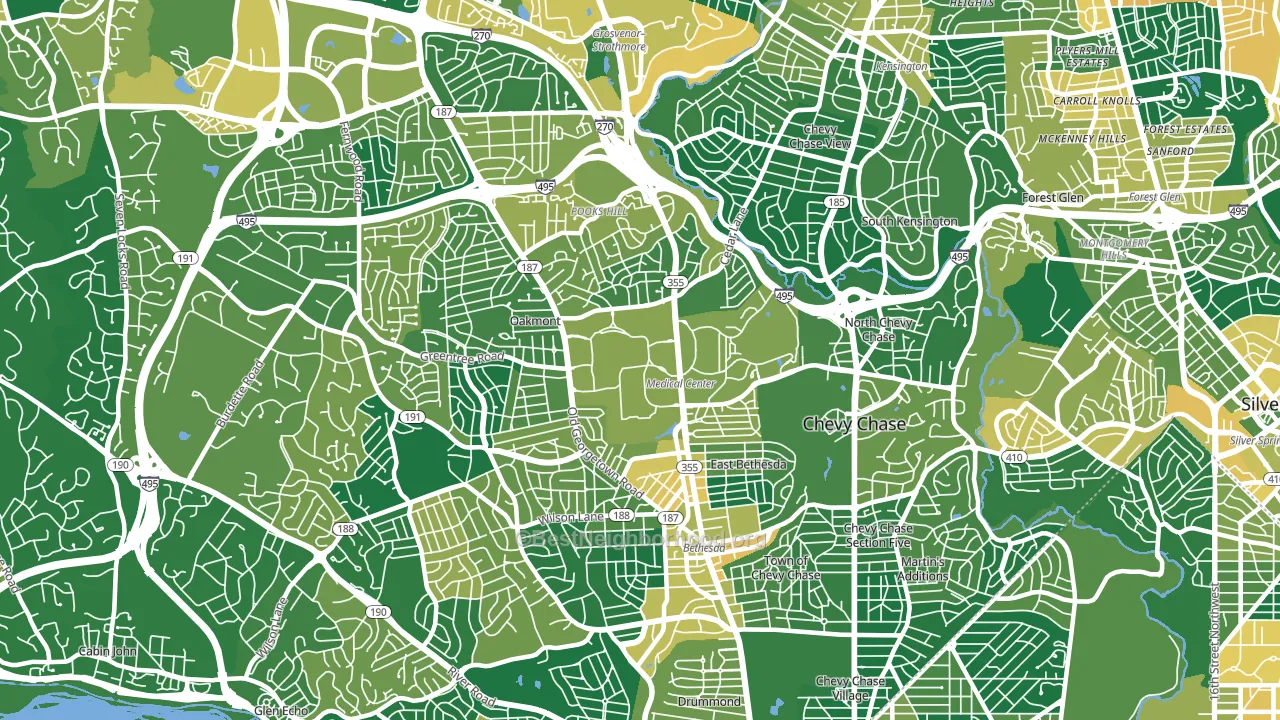 20814, MD block-group voter-turnout map